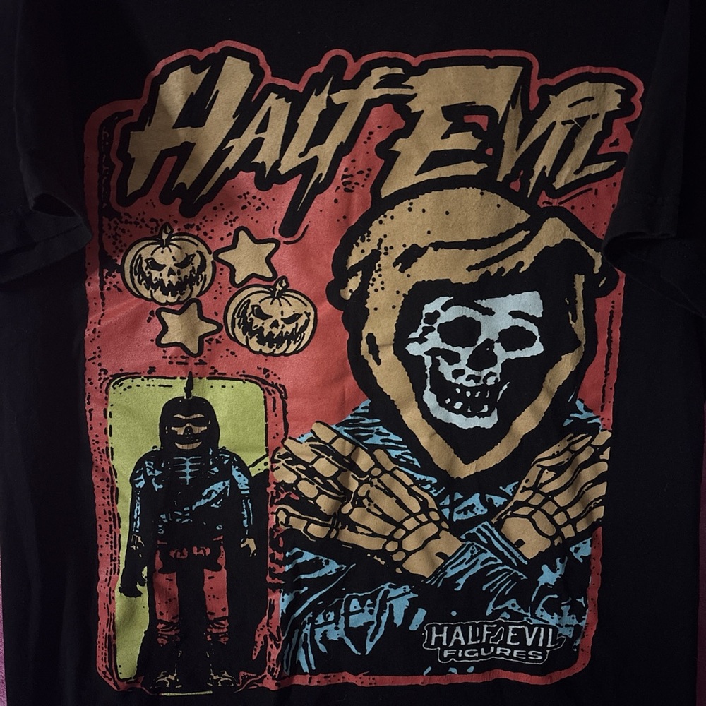 HALF EVIL Halloween/horror graphic tee